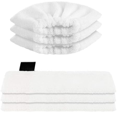 ZYQUES 6 Pack Karcher Steam Cleaner Pads, Reusable Steam Cleaner Accessories Microfibre Cloths Replacement Pads for Karcher SC2 SC3 SC4 SC5
