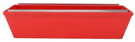 14 Inch ABS Plastic Drywall Mud Pan Sheared Edges Plastering Tray Mixing Cement Mortar Putty Paint Red