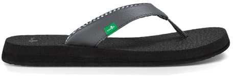 Sanuk Damen Yogamatte Flip Flop, anthrazit, 37 EU