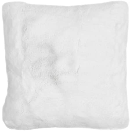 -LUXOR - Living kudde Coste fuskpäls dekorativ kudde i fårskinn utseende – fluffig gosig kudde soffkudde för dekoration vardagsrum 40 x 40 cm vit 1 styck