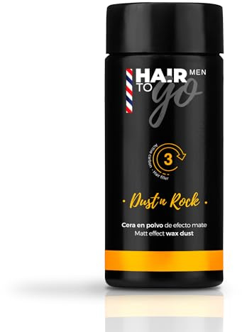 LENDAN - Cera en Polvo para el Pelo para Hombre - Dust 'n Rock - 10 g - Cera Mate - Polvo Texturizador - con Carbón Activo y Ginseng - Aporta Volumen - Absorbe el Exceso de Grasa