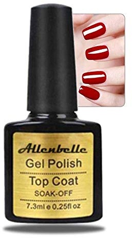Allenbelle UV Nagellack Top Coat,Gel Nagellack Geschenkset,Shellac Set Uv Gel Nail Art,Soak Off UV LED Gel Nagellack (Top Coat)