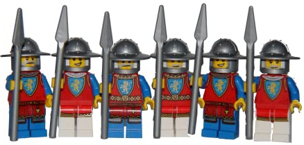 LEGO Minifigure dei Cavalieri Falco Nero (6 Cavalieri Leone), Nero