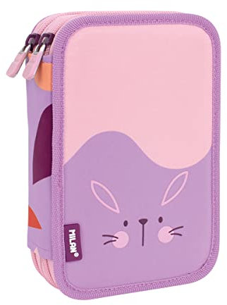 MILAN® Federmäppchen mit 2 Etagen, Serie Fun Animals Violett