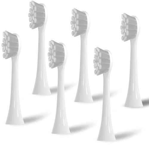 6 cabezales de cepillo compatibles con cepillo de dientes eléctrico Oclean, cepillos de repuesto adecuados para Oclean One, Flow, XPro, X Ultra, Air2, F1, etc. (blanco)