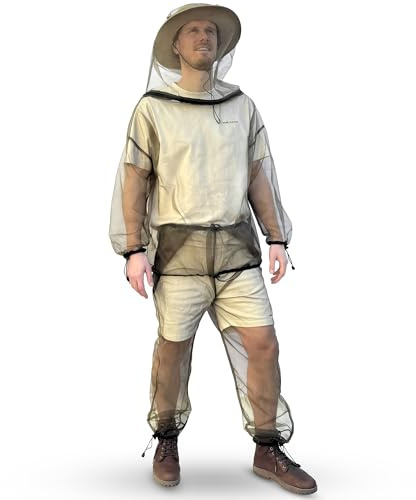 Universal Backpackers Traje Mosquitero para Protección contra Insectos - Chaqueta & Pantalones de Malla para Hombres y Mujeres - Ropa Resistente para Exteriores