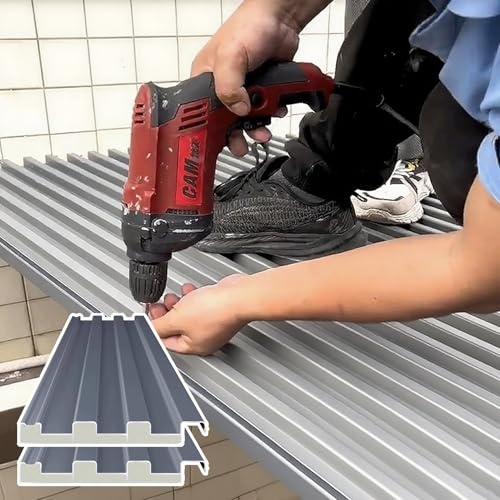 Chapa Tejado Panel de Techo de Aluminio Corrugado Aislante de 40 Cm (1 M, 1,5 M, 2 M, 2,4 M), Láminas de Revestimiento Para Invernaderos con Relleno, Cubierta de Techo Tipo Toldo(2 pcs,L 1.4m/55.1in/4