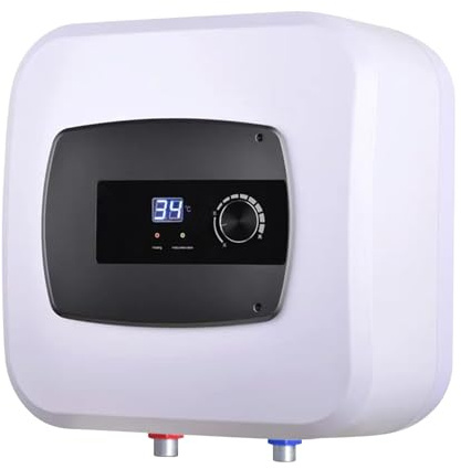 Chauffe-eau électrique vertical de 15 litres, 1500 W, chauffe-eau mural avec protection anti-fuites, petit réservoir pour lavabos, cuisine et salle de bain, température