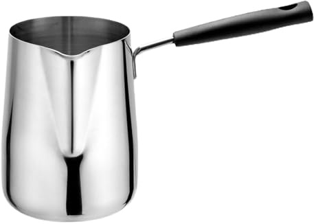 Kuuleyn Small Milk Pot, chauffage au beurre, melting pot au chocolat, preuve d'éclaboussure, acier inoxydable facile à nettoyer pour le lait bouillant
