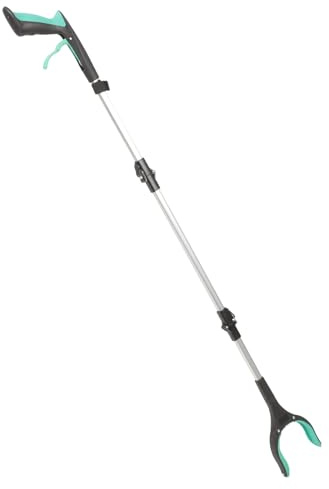Yardenfun Pince Ramasse Déchets Pliable Ergonomique avec Poignée Antidérapante Outil Ramassage Ordures Longue Portée pour Maison et Extérieur Vert