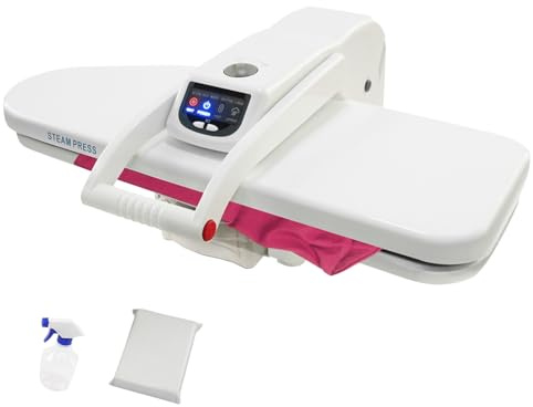 ROGONPDK Presse à repasser à vapeur intelligente - 1 600 W - Plateau de table de 1 l - Fer à vapeur électrique - Systèmes de presse à vapeur - Machine à repasser automatique - Pour les ménages et les