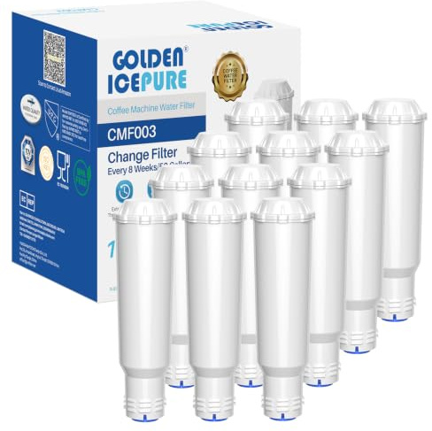 Golden ICEPURE kaffebryggarvattenfilter för Krups F088, 12-pack | Ersättning för Krups F088, Melitta Pro Aqua & Nivona NIRF700 — minskar kalk för full kaffesmak.