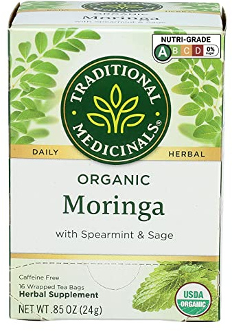 Traditional Medicinals Tea Moringa with Supermint Sage, 16 ct