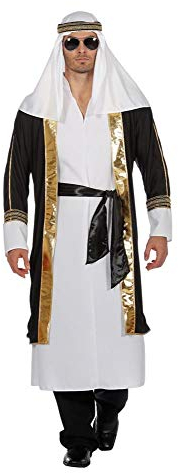 shoperama Arabischer Scheich Herren-Kostüm Araber Orient Sultan Ölscheich Öl-Prinz, Größe:58