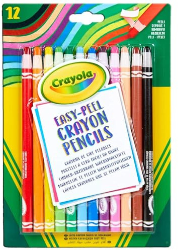 Crayola Easy Peel Crayon Pencils, Pack of 12