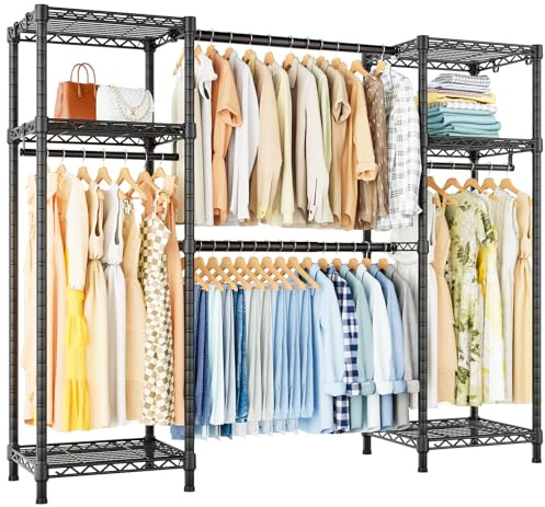 Ulif E7 Garment Rack, Heavy Duty Clothes Storage System with Extendable Rod
