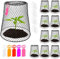 10 Pcs Chicken Wire Cloche Plant Protector Cover Black Metal Garden Cloche Dome for Plants 8×8in Chicken Wire Protection Basket with 20 Pcs Garden Stakes 10 Pcs Labels for Keeping Rabbit Chicken Out