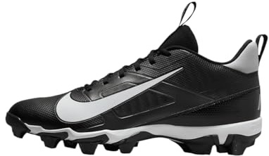 Nike Alpha Menace 4 Shark Football Cleats (FN0028-001, Black/Light Smoke Grey/Metallic Silver/White), Schwarz, 44 EU
