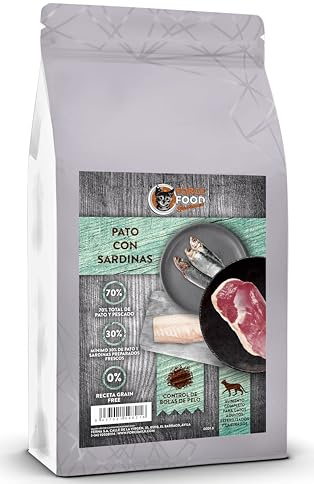 FORCEFOOD Gato Esterilizado – Pienso Grain Free con Pato y Sardinas 1,5 kg | Alta Proteína (70 %) | Control de Peso | Salud Urinaria | Omega 3-6 | Digestión y Bolas de Pelo
