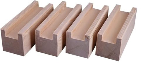 Möbelben i massivt trä，4 st Furumöbler Risers, träbordshöjare, elefantfötter, tunga sänghissar i trä, for soffa, sminkbord, spjälsäng och andra möbler(10 * 4.5 * 5cm)