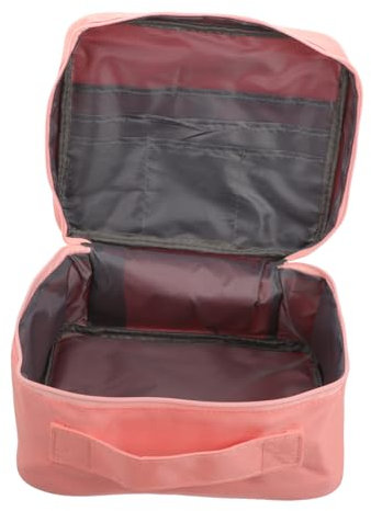 jojofuny Erste-Hilfe-Kasten Medizinische Traumatasche Notfalltasche Erste -Hilfe -Tasche tragbare Medikamententasche Leere Arzttasche Reiseetui für Medikamente Oxford-Stoff Rosa