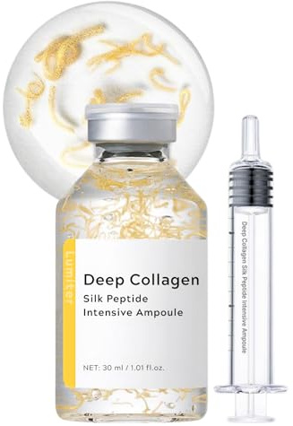 Silk Peptide Intensive Lifting Ampoule, Deep Collagen Silk Peptides Serum for Face, Anti Aging Serum for Women Fine Lines Smoothing, Skin Tightening & Firming Facial Ampoule Serums, 30ml