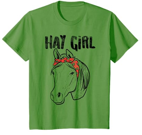 Hay Girl Horse Bandana Animal Country Farm Girls Women Gift T-Shirt