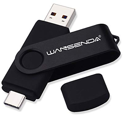 WANSENDA USB C Stick 512GB, USB-Stick Typ C Speicherstick OTG USB 3.0 Dual Flash Drive 2-in-1 Memory Stick für Tablet, PC, MacBook, Typ C Android Handy (512G, Schwarz)