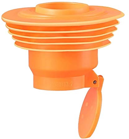 Uonlytech Siphon Anti-refoulement en Silicone pour Machine à Laver et Salle de Bain (Orange)