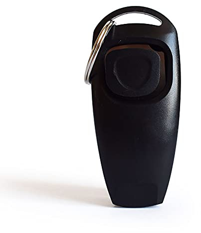 SEIWEI Clicker de dressage 2 en 1 pour chien et chat - Noir