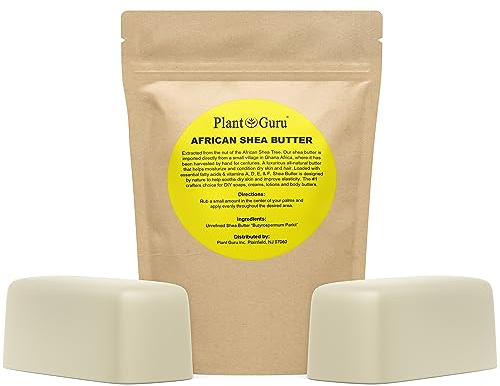 Raw African Shea Butter 2 lbs. Bar 100% Pure Natural Unrefined IVORY - Imported From Ghana - Ideal Moisturizer For Dry Skin, Body, Face And Hair Growth. Great For DIY Soap and Lip Balm Making.