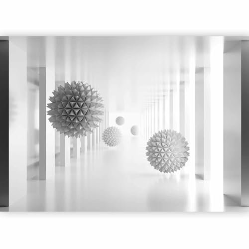 murando Photo Wallpaper 3D Effect 490x350 Peel and Stick Self-Adhesive Foil Print Wall Mural Wall Ball Abstract Tunnel n-A-1397-a-a