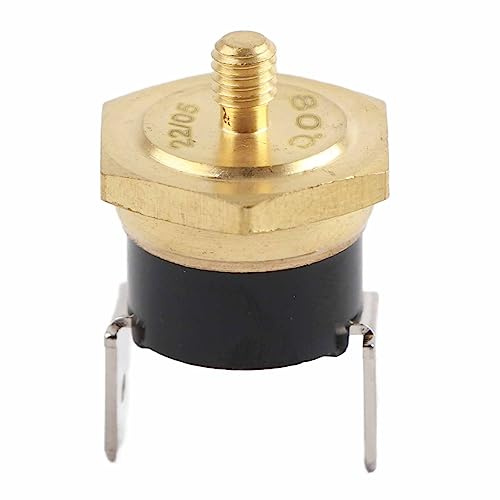 Termostato KSD301 de 5 Piezas, Termostato de Cobre de 250V, Interruptor de Temperatura de Disco a Presión Bimetálico Normalmente Cerrado M4(80 ℃)