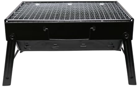 Tragbarer Holzkohlegrill im Kofferformat – Kompakter Grill mit Griff und entnehmbarem Ascheauffangbehälter – Ideal für Garten, Balkon, Camping, Picknick & unterwegs – Perfekt für mobile BBQs