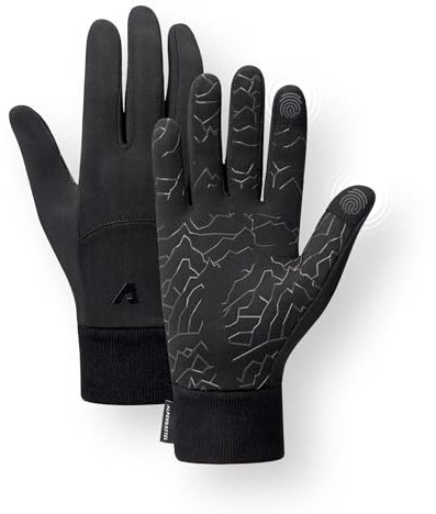 Alpensattel Premium 2.0 Thermo Fahrradhandschuhe Gr. S | Wasserabweisende & Winddichte Fahrrad Handschuhe Winterhandschuhe für Damen & Herren | Antirutschbeschichtung & Touchscreen Funktion