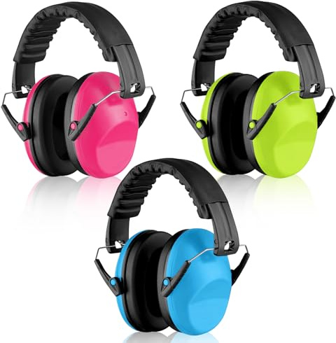 WIYETY Lot de 3 protections auditives pour enfants : casque de protection contre le bruit pour enfants, avec SNR 26 dB, protection auditive, casque pour bébé, bonne isolation acoustique, avec matériau