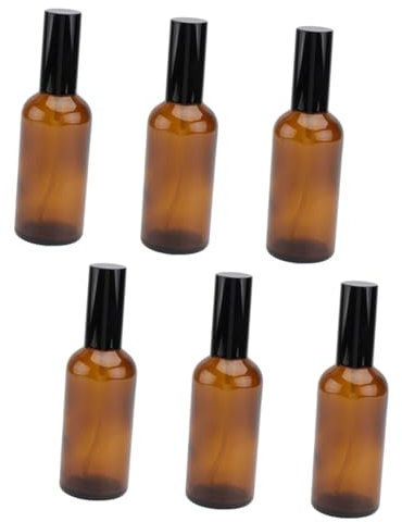 WRITWAA 6pcs Glass Spray Bottles Refillable Essential Oil Mist Sprayers for Home Store Cosmetics