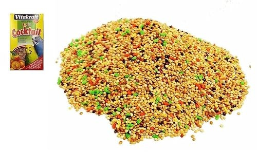 BUDGIE FOOD Vitakraft Fruit Cocktail 200g Budgie Seed Food Feed Treat SOLD LOOSE VACUUM PACKED + Flat Box