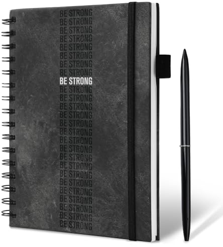 Workout Journal for Men & Women, Workout Planner with Monthly Calendar, ( 8.3 x 6) Grayish-black Texture Hardcover Workout Log Book Track Training, Diet, Progress, Achieve Wellness Goals, Perfect for Fitness Enthusiast