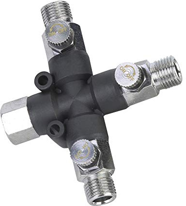 UPALDHOU Justerbart Airbrush-tillbehör med Metallluftslangdelare för Airbrush och miniluftkompressor. Plast + Metall Enligt Bild