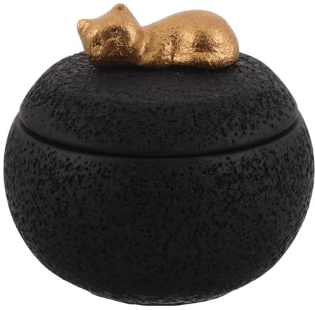 YARNOW Urnas para Gatos: Urnas Elegantes de Cemento de 350 ml/12 oz para Cenizas de Gatos - Caja de Recuerdos para cremación de Animales pequeños - Caja Conmemorativa Decorativa
