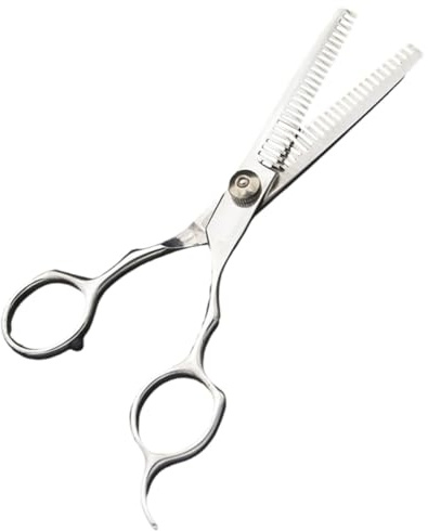 Housoutil Tijeras Peluqueria Profesional Doble Dientes de Acero Inoxidable para Cortar el Pelo, Uso en Barbería y Salón, Fáciles de Llevar