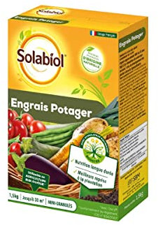 SOLABIOL Engrais potager & Pommes de terre avec stimulateur de croissance - 1,5kg - Nutrition longue durée - Jusqu’à 30m² -Utilisable en Agriculture Biologique SOPOTY15