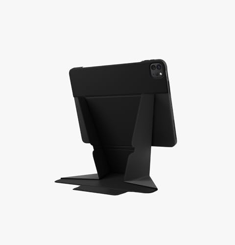 UNIQ RYZE iPad Pro 27,9 cm (11 Zoll) Hülle (5. Generation, schwarz) | Elevation+ integrierte, faltbare Hülle