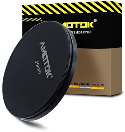 Tapas de filtro de lente de metal de 49 mm, compatibles con todos los filtros de lente de cámara de 49 mm, accesorio de filtro (UV, CPL, ND, lente roscada), máquinas herramientas CNC de ultra