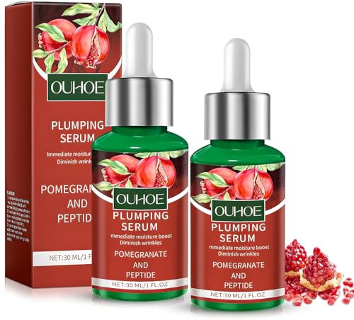 Bio Straffendes Gesichtsöl, Granatapfelkernöl Serum Gesicht Anti Aging, Granatapfel Serum Anti Falten, Verjüngende Haut, Reduzieren Sie Feine Linien(30ml*2)