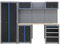 TRUTZHOLM Werkstattwand 13-TLG. 260 x183 cm modulares Werkstattschranksystem aus Stahl mit Lochwand Werkstatteinrichtung flexibel zusammenstellbar, abschließbar in blau RAL 5007