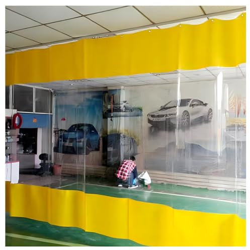 Rideaux de séparation de Garage, Rideau de Porte imperméable pour Lave-Auto, Rideaux de Baie de Lavage Industriel, Rideau extérieur en Vinyle pour terrasse, pour Porche, Lave-Auto, dépôt (GR