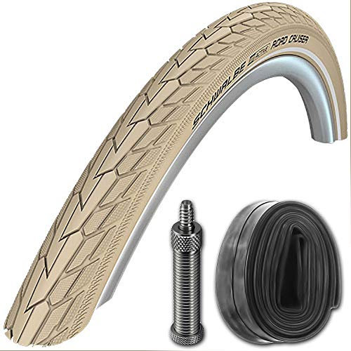 Schwalbe Reifen RoadCruiser KG SBC 26x1,75-1,9 + Schlauch 47-559 Creme Reflex