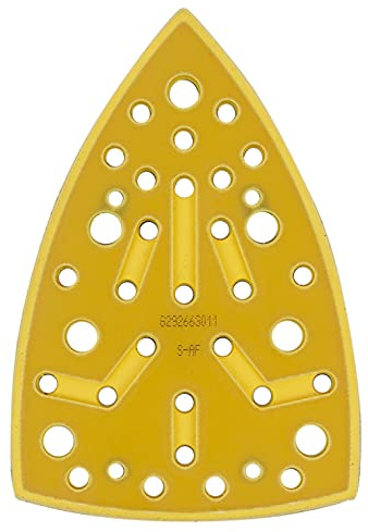 Mirka Backing Pad Medium Hardness 100x152x152mm Hook & Loop | Medium hardness backing pad with dust extraction holes for clean sanding compatible with Mirka DEOS orbital sanders